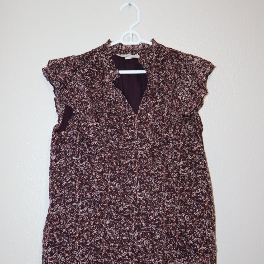 LOFT Brown Patterned Women's Blouse